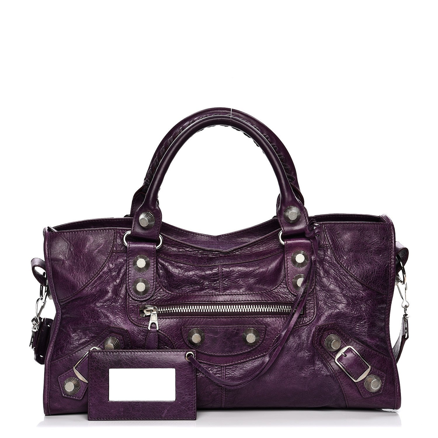 Balenciaga Agneau Giant 21 Silver Hardware Part Time Raisin 1 of 12