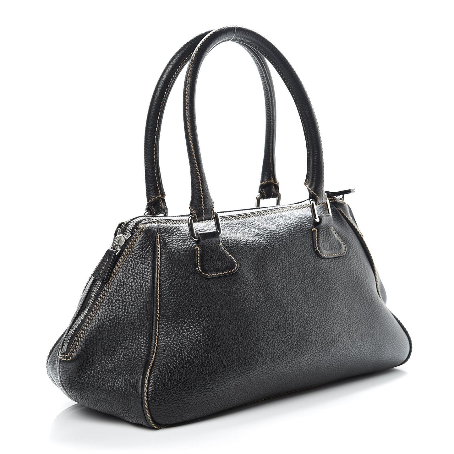 Calfskin Tassel Satchel Black