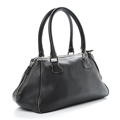 Chanel Calfskin Tassel Satchel Black 3 of 12