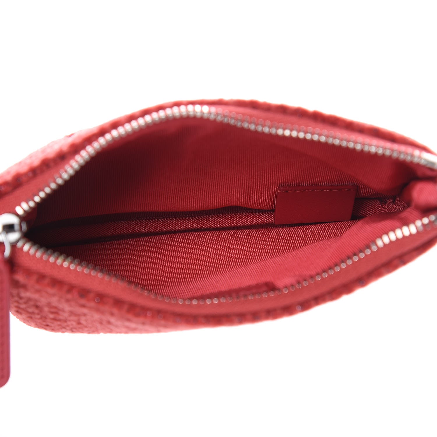 Chanel Lurex Boucle Deauville Cosmetic Pouch Red 4 of 8