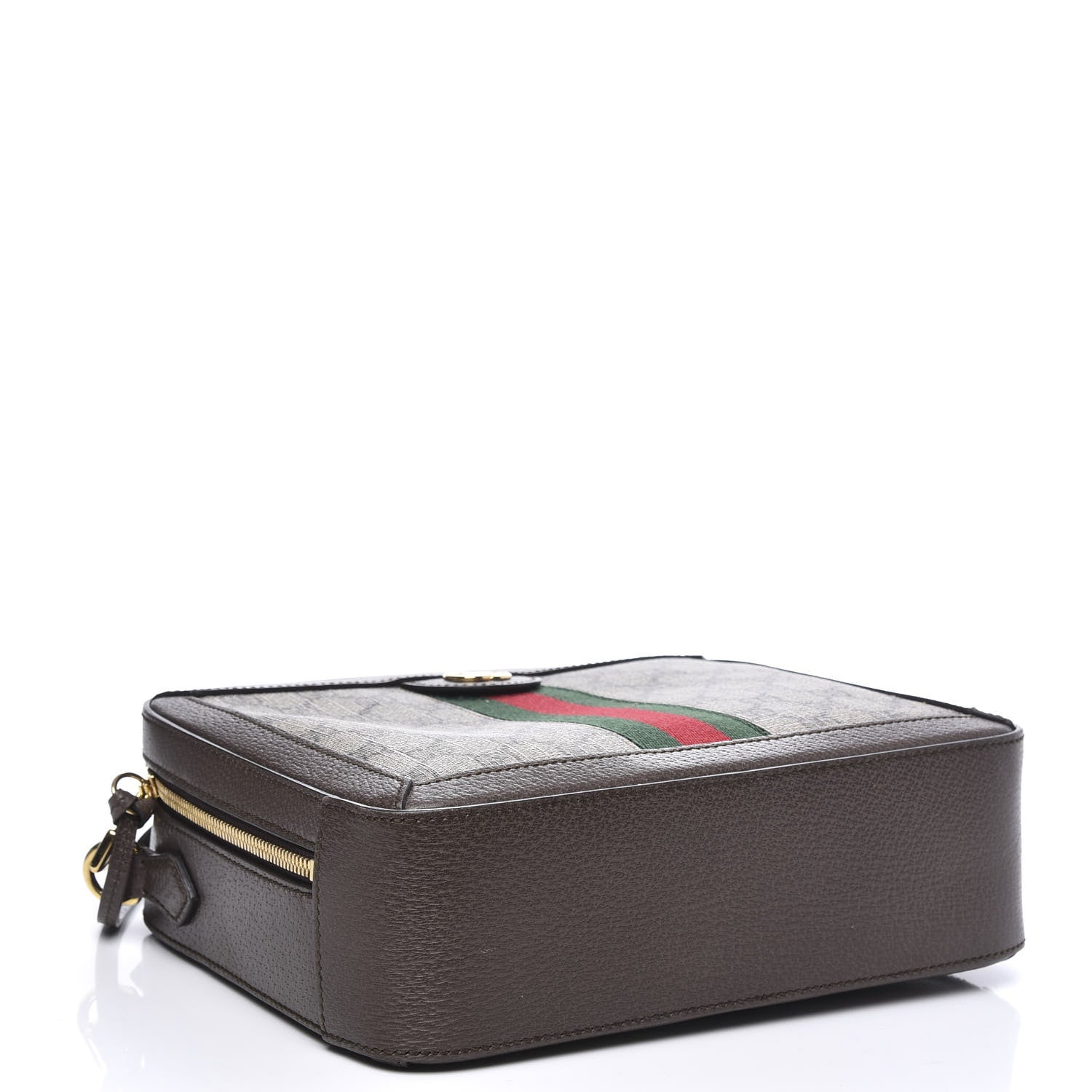 Gucci GG Supreme Monogram Web Small Ophidia Top Handle Shoulder Bag Brown 3 of 10