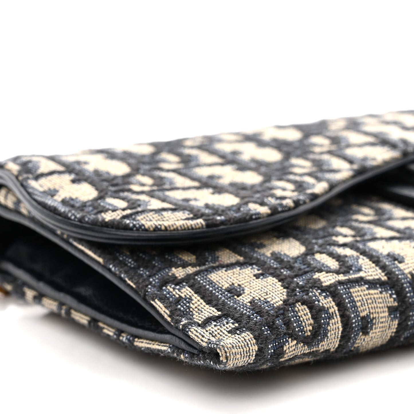 Oblique Saddle Chain Long Wallet Blue