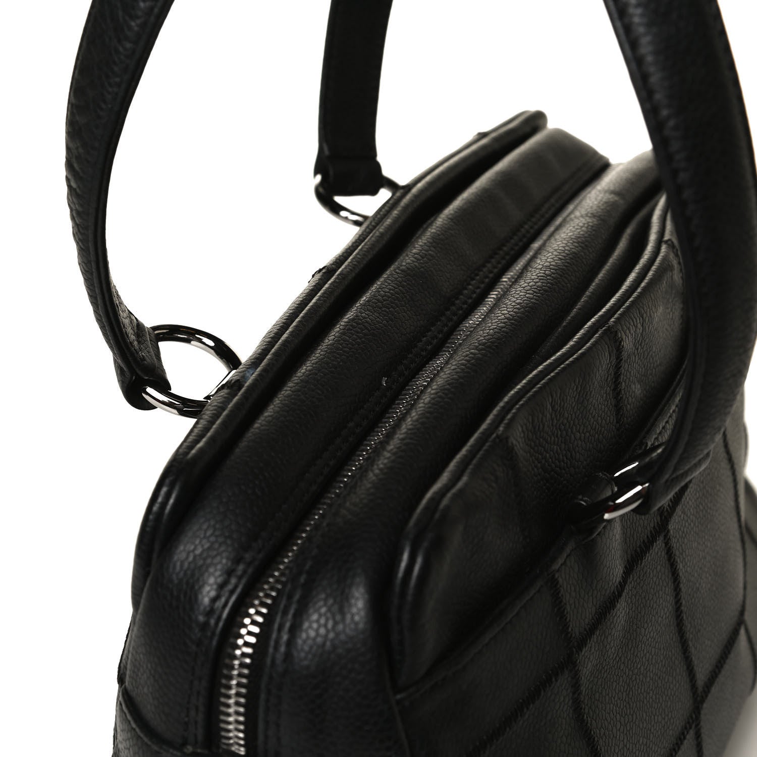 Chanel Caviar Square Stitched Tote Black 10 of 15