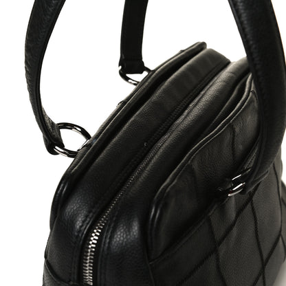 Chanel Caviar Square Stitched Tote Black 10 of 15