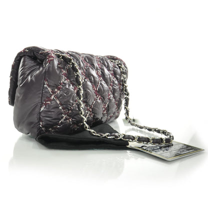 Chanel Nylon Quilted Tweed on Stitch Flap Purple 3 of 9