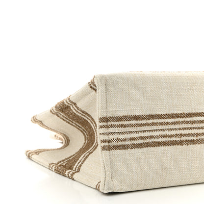 Celine Jacquard Striped Large Cabas Thais Tobacco Tan 8 of 9