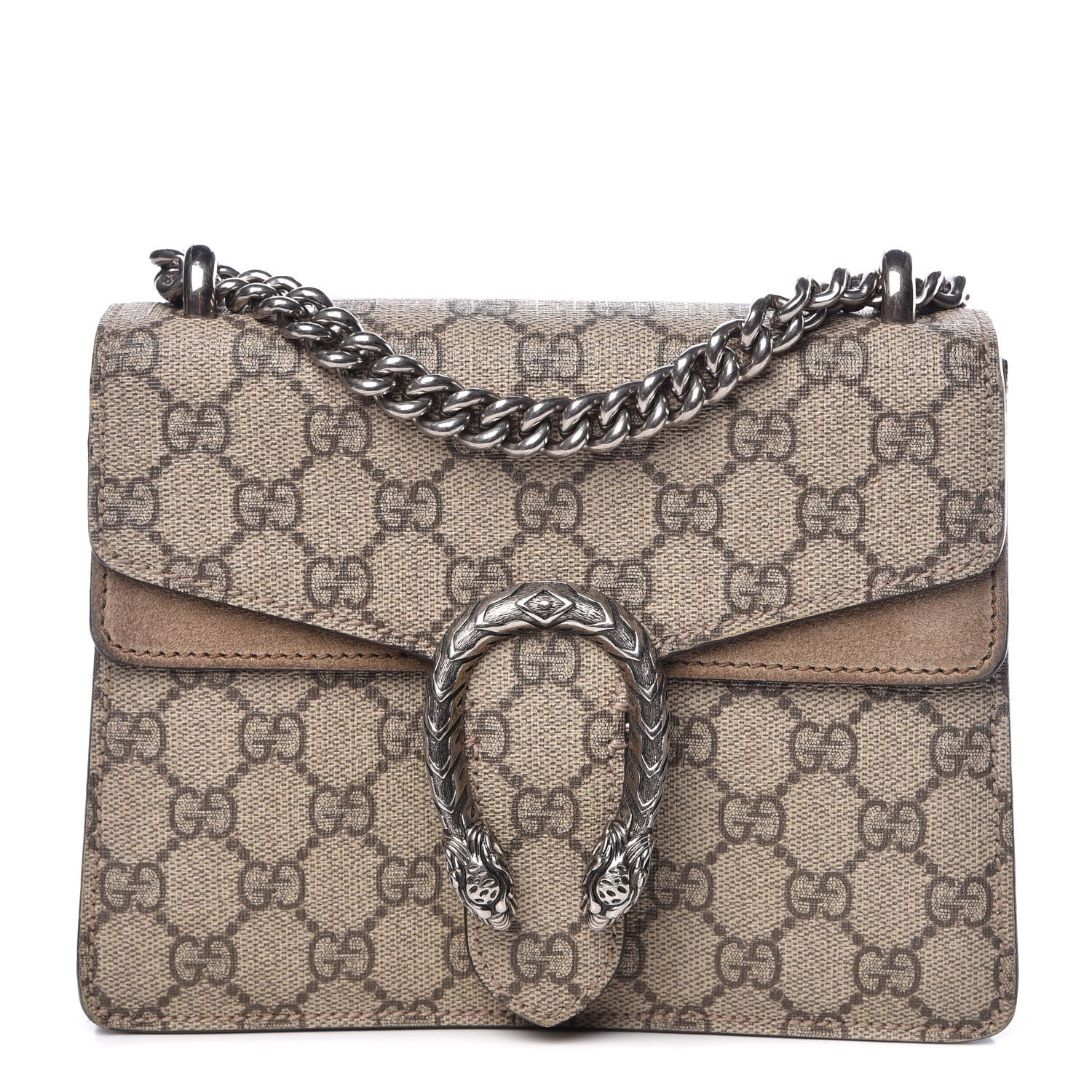 Gucci GG Supreme Monogram Mini Dionysus Shoulder Bag Taupe 1 of 12