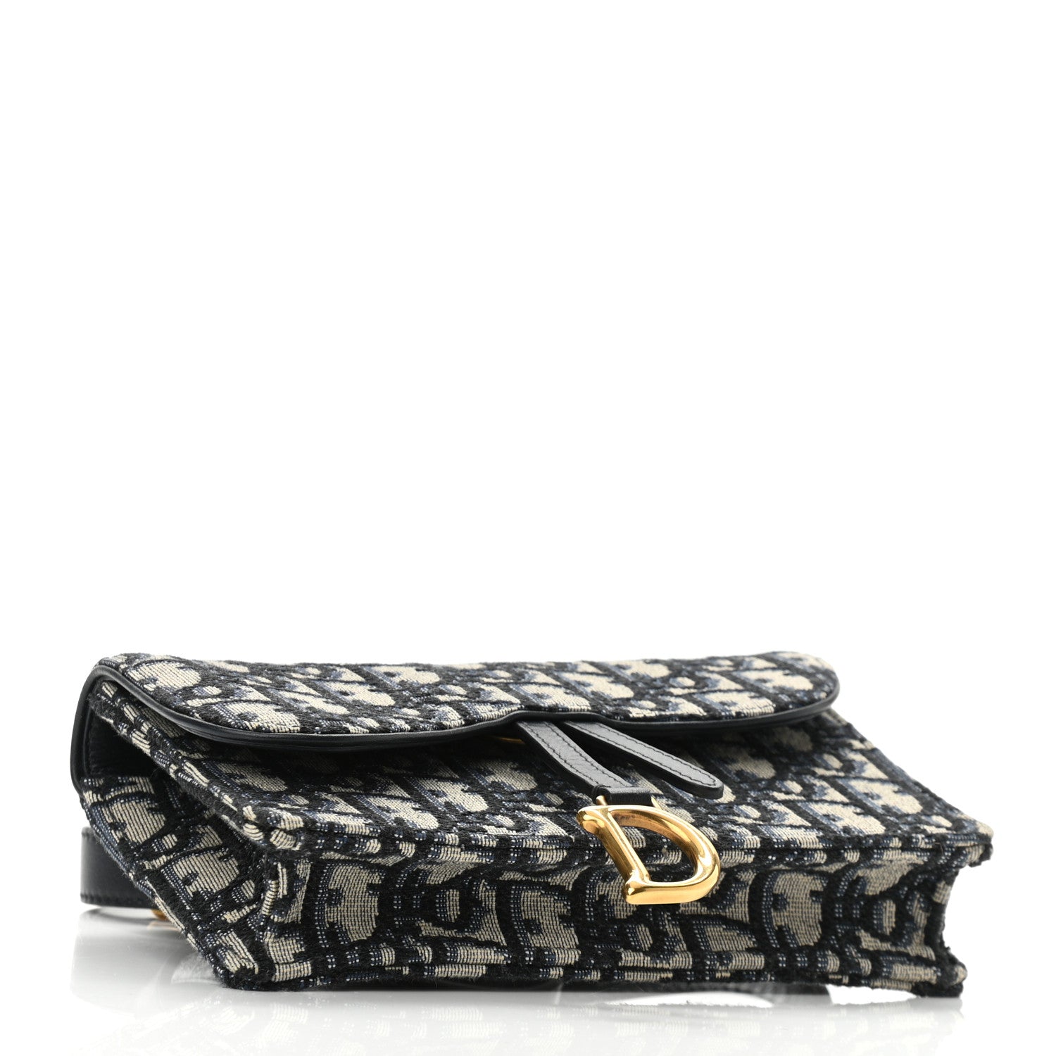 Christian Dior Oblique Saddle Belt Bag Blue 3 of 9