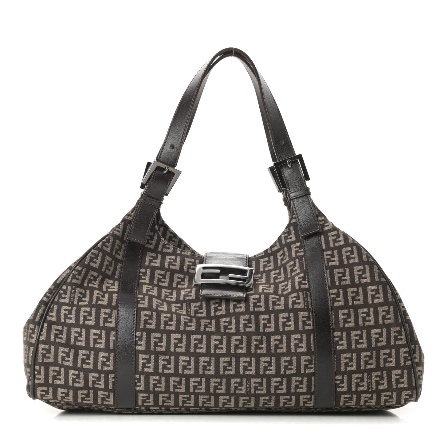 Zucchino Vitello Shoulder Bag Testa di Moro Beige