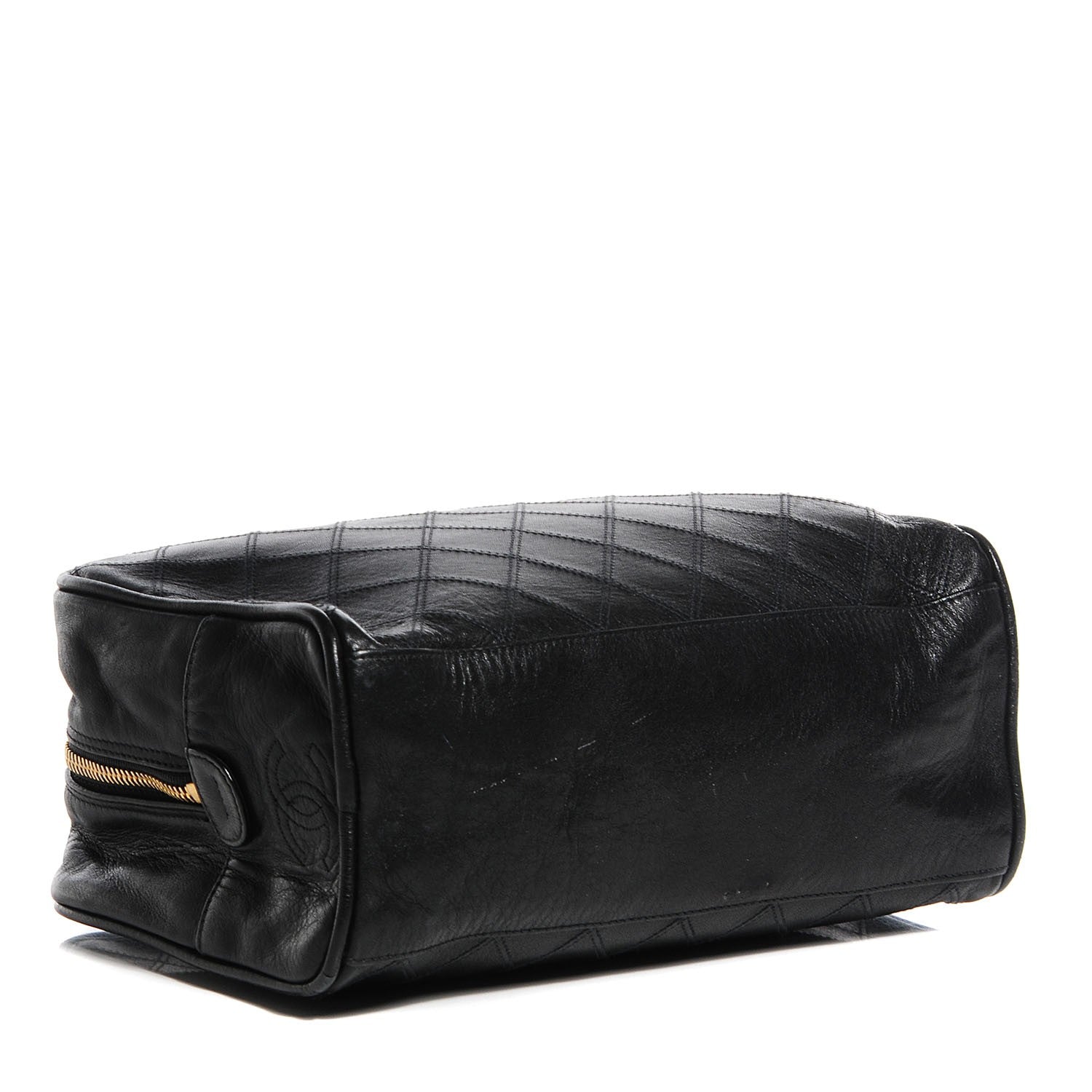 Chanel Lambskin Diamond Stitch Cosmetic Case Black 4 of 9