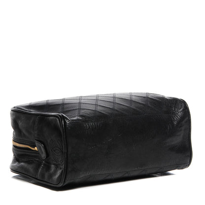Chanel Lambskin Diamond Stitch Cosmetic Case Black 4 of 9