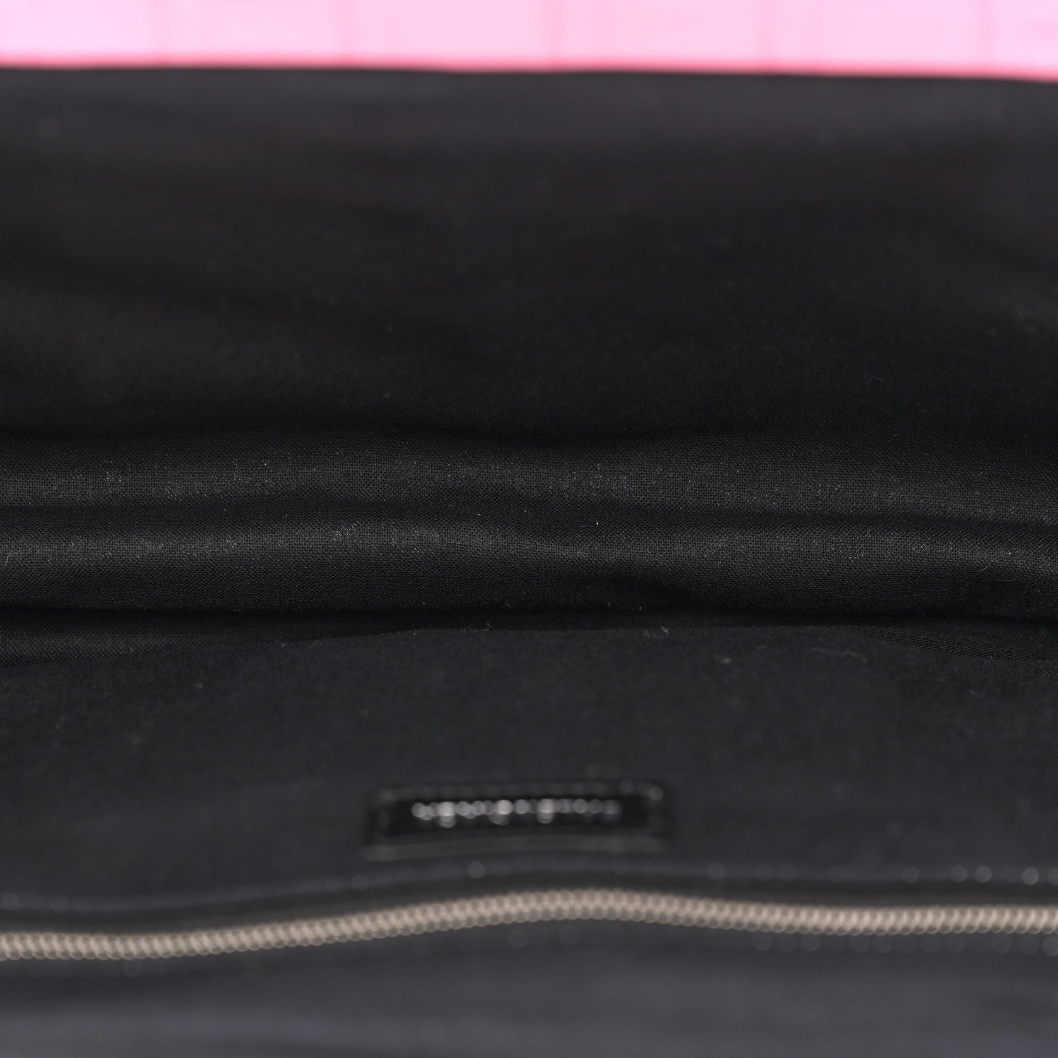 Balenciaga Shiny Supple Calfskin Logo Crocodile Embossed XL Cloud Clutch Pink 5 of 12