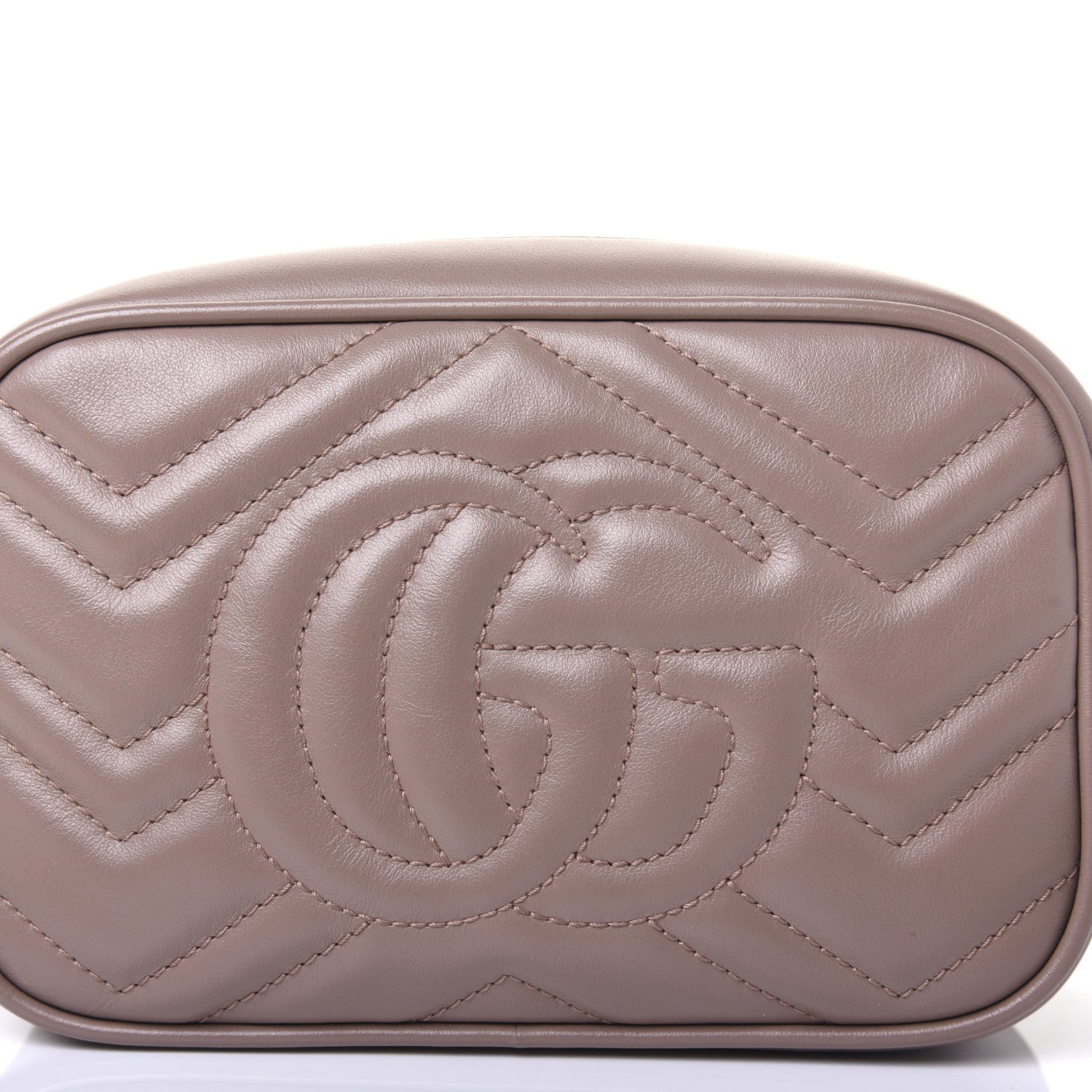 Gucci Calfskin Matelasse Mini GG Marmont Chain Shoulder Bag Porcelain Rose 12 of 14