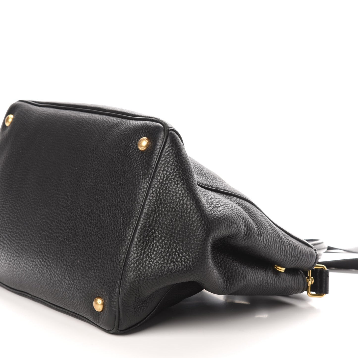 Vitello Daino Shopping Tote Black