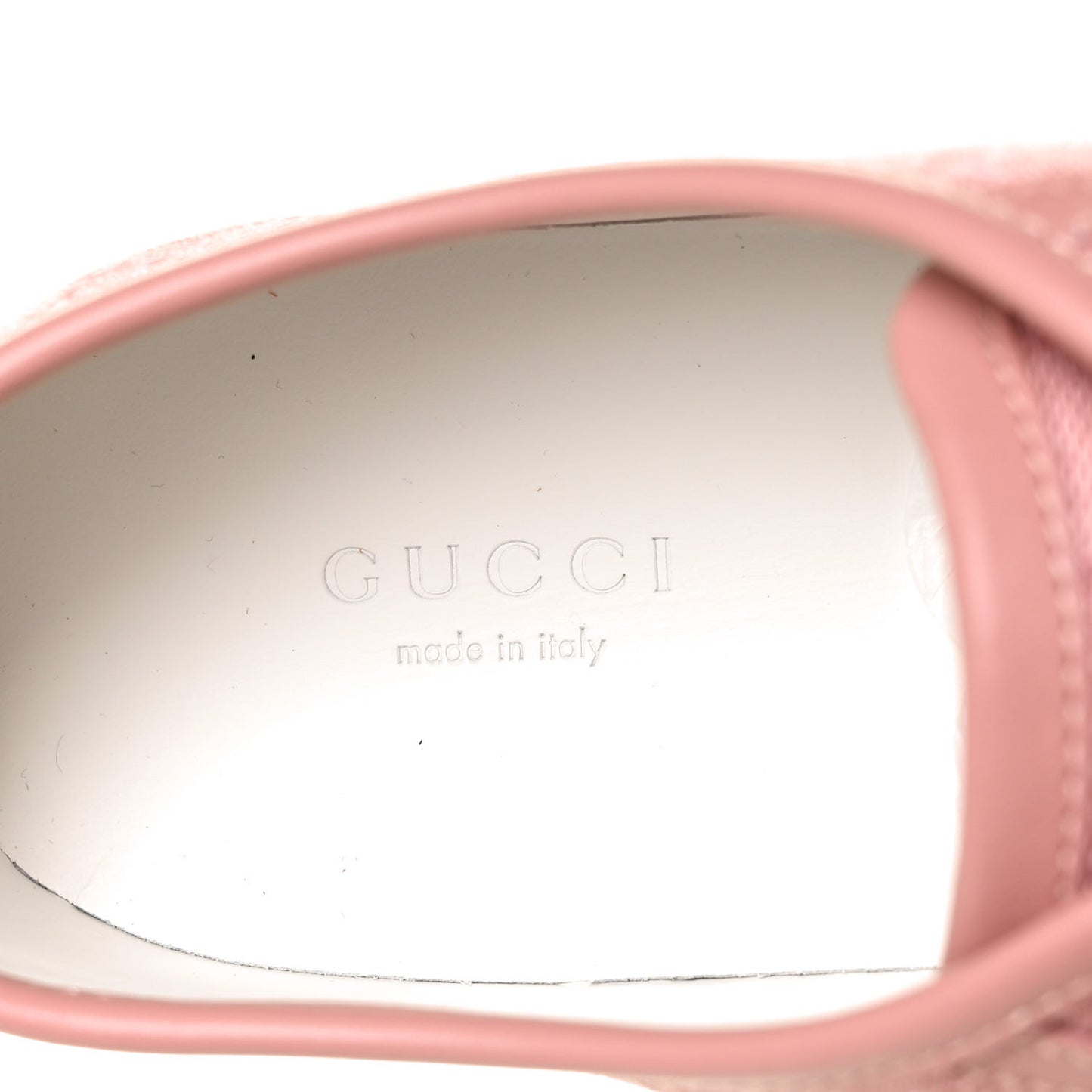 GG Monogram Calfskin Womens Low Top Sneakers 39 Pink Soft Pink