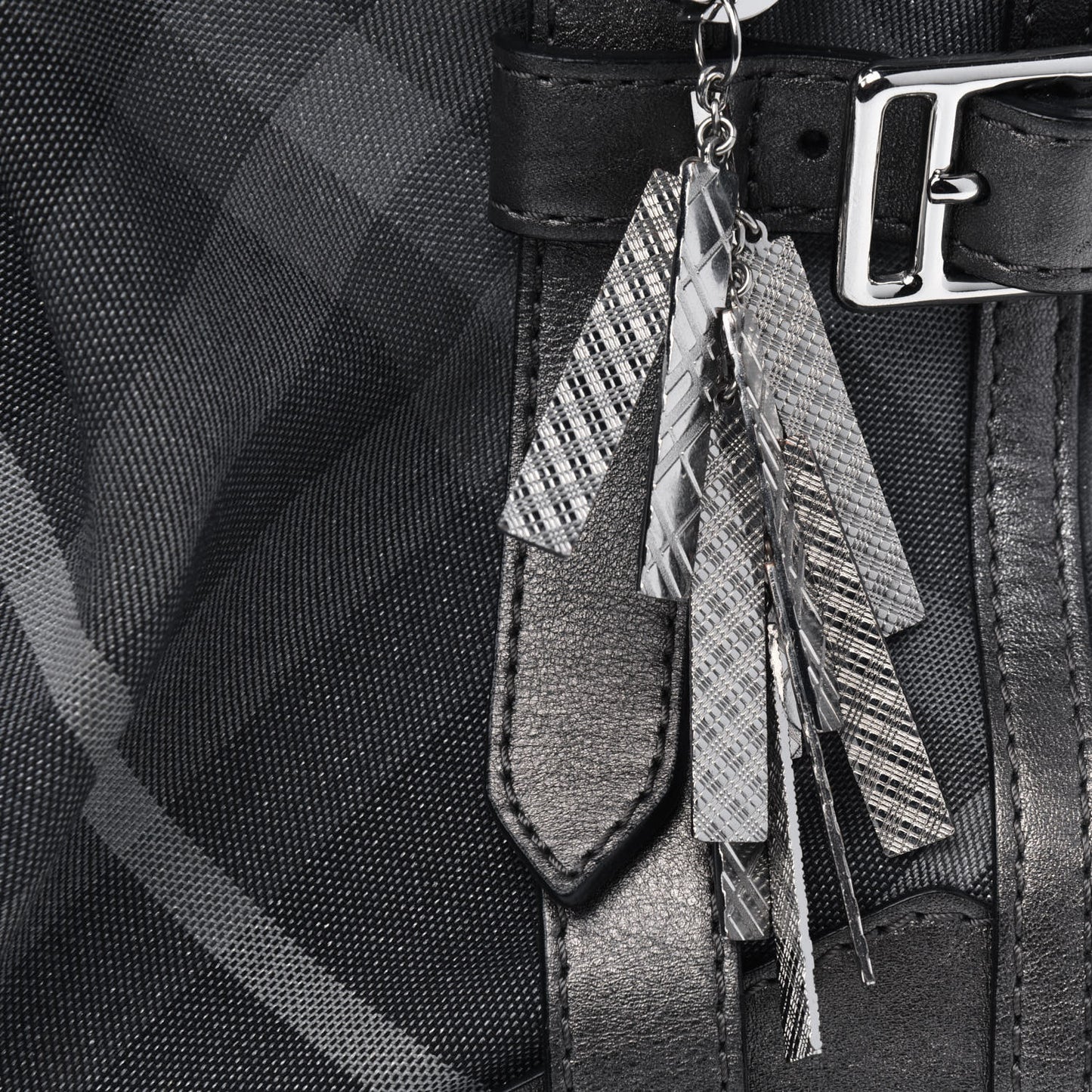 Shimmer Check Pilgrim Satchel Pewter