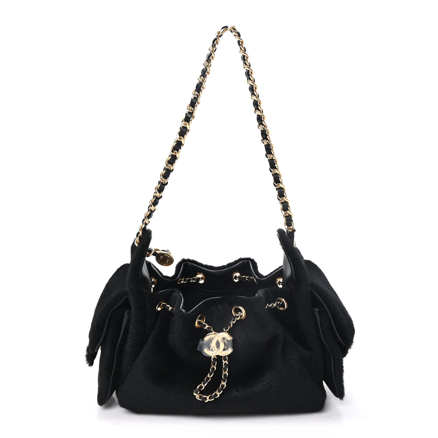 Chanel Pony Hair Mini Chanel 25 Handbag Black 1 of 11