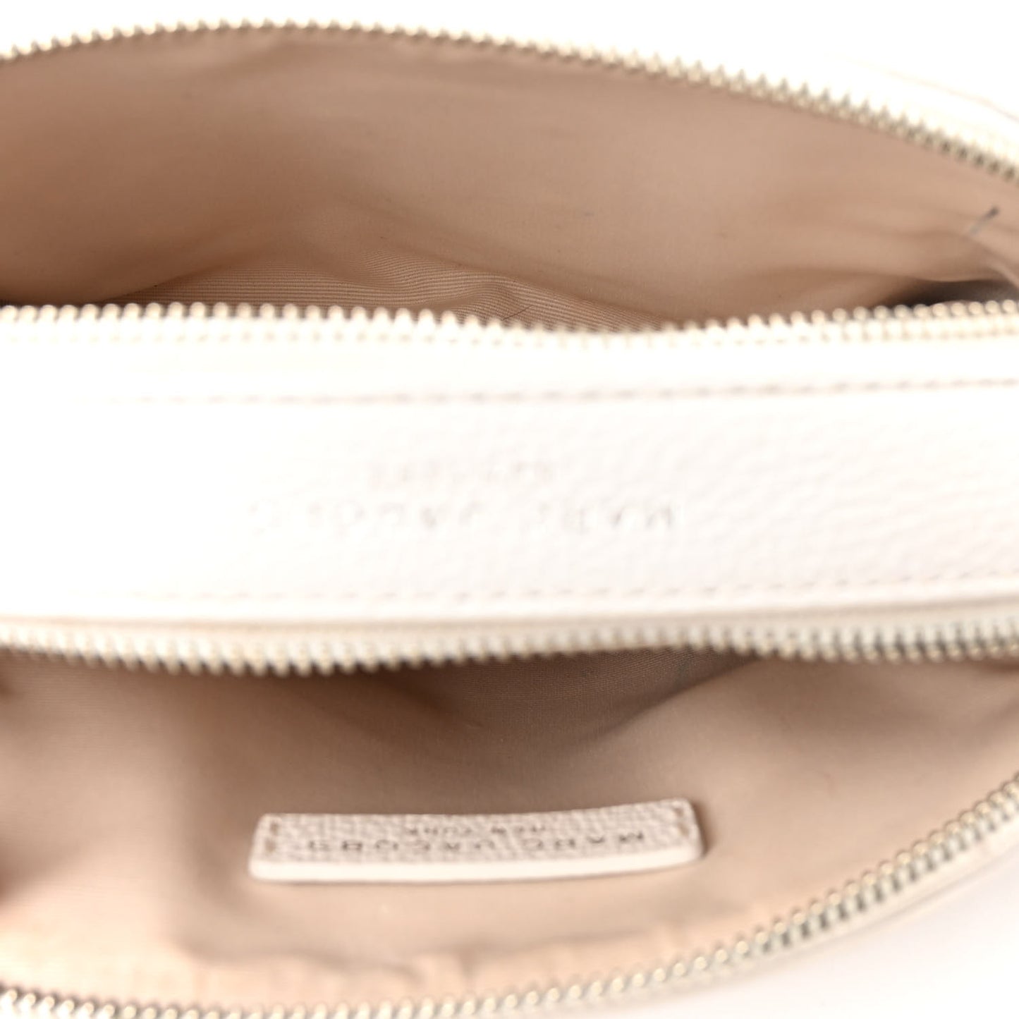 Calfskin Shutter Camera Crossbody Bag White