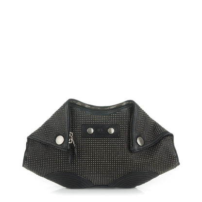 Alexander McQueen Calfskin Studded De Manta Clutch Black 1 of 7