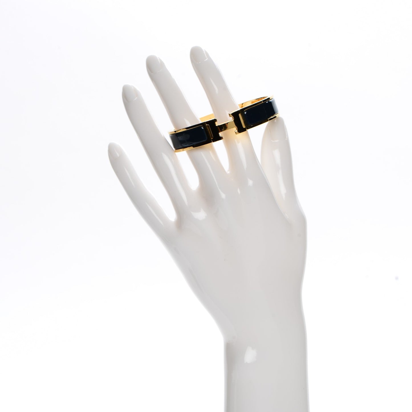 Narrow Enamel Clic Clac H Bracelet PM Bleu Biarritz