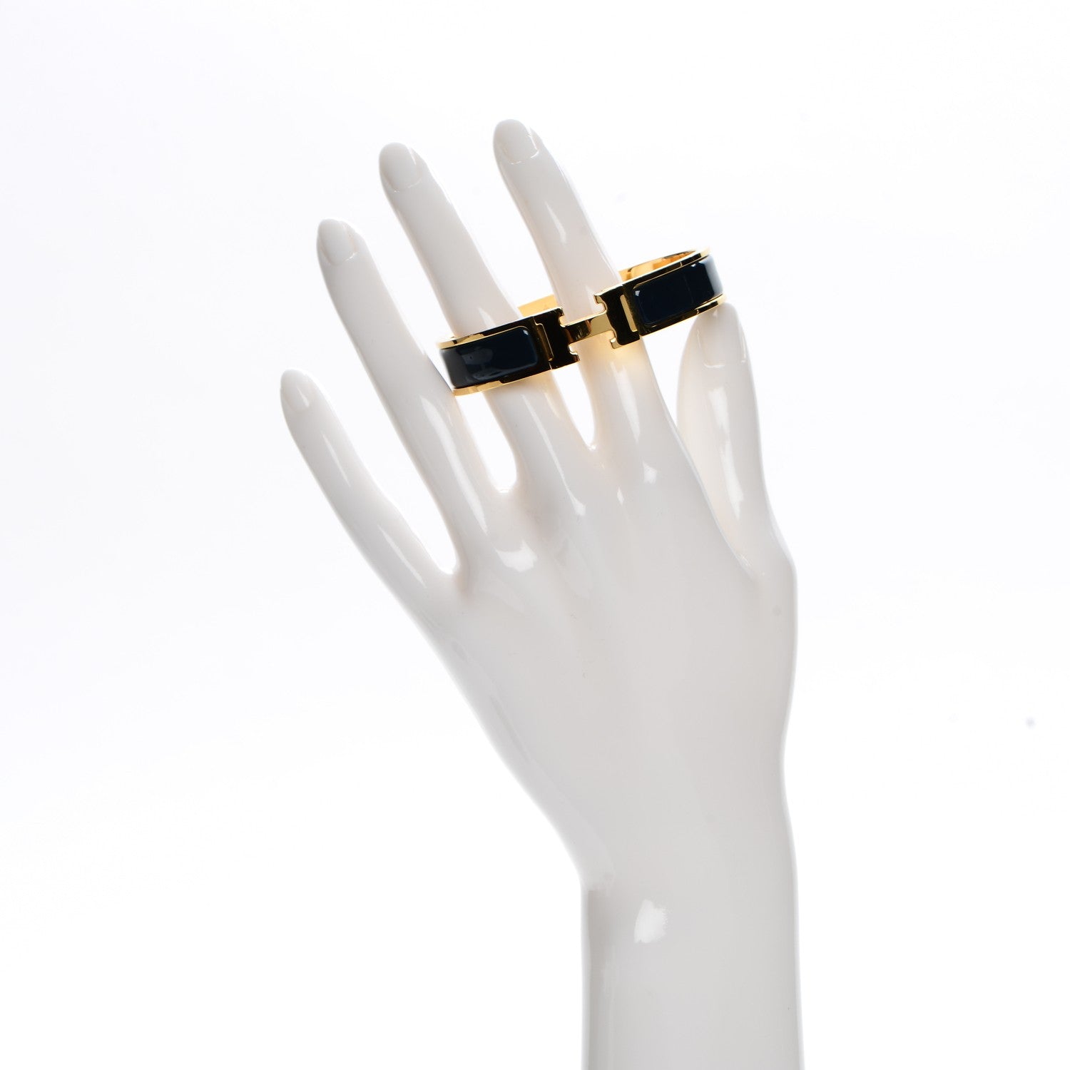 Hermes Narrow Enamel Clic Clac H Bracelet PM Bleu Biarritz 2 of 5
