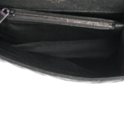 Saint Laurent Sheepskin Matelasse Chevron Monogram Monochrome Medium College Bag Black 5 of 12