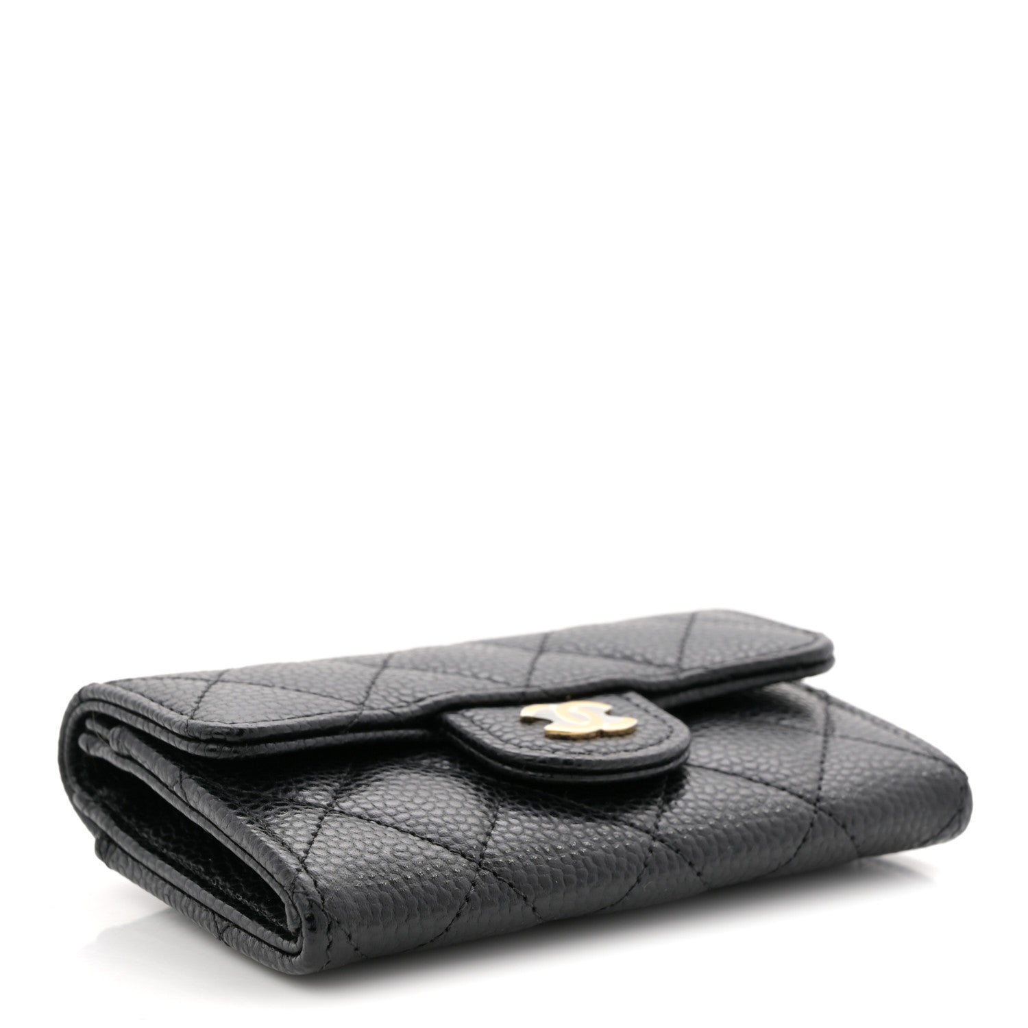 Chanel Caviar Quilted Flap Card Holder Wallet Black 4 of 9