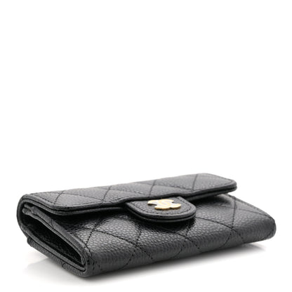 Chanel Caviar Quilted Flap Card Holder Wallet Black 4 of 9