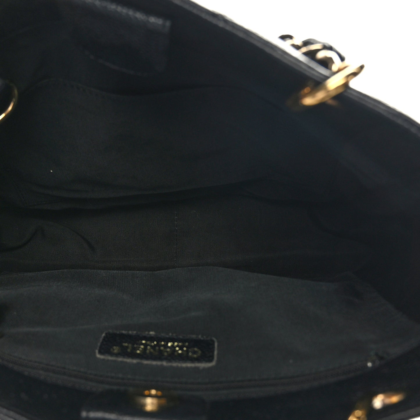 Caviar Quilted Petit Shopping Tote PST Black