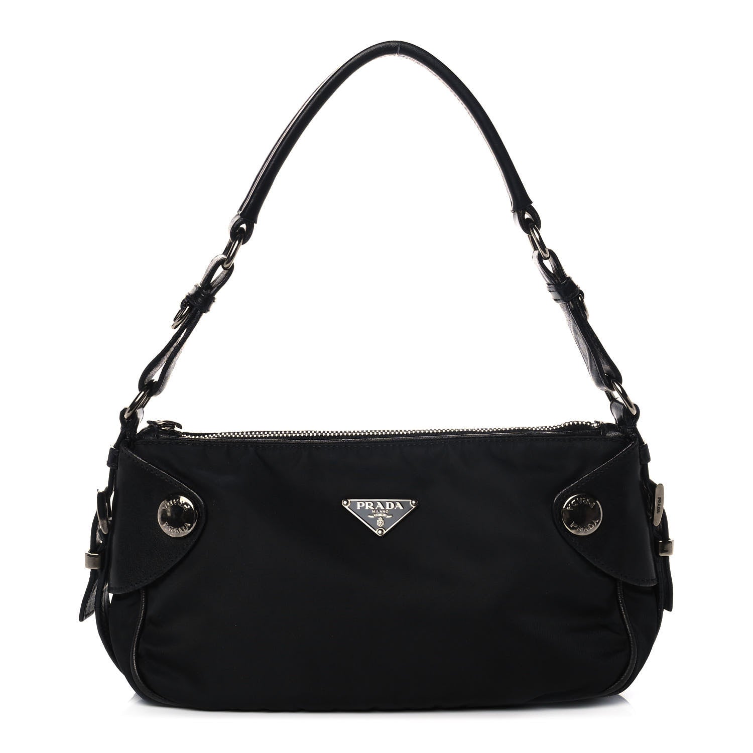 Prada Tessuto Nylon Shoulder Bag Black 1 of 8