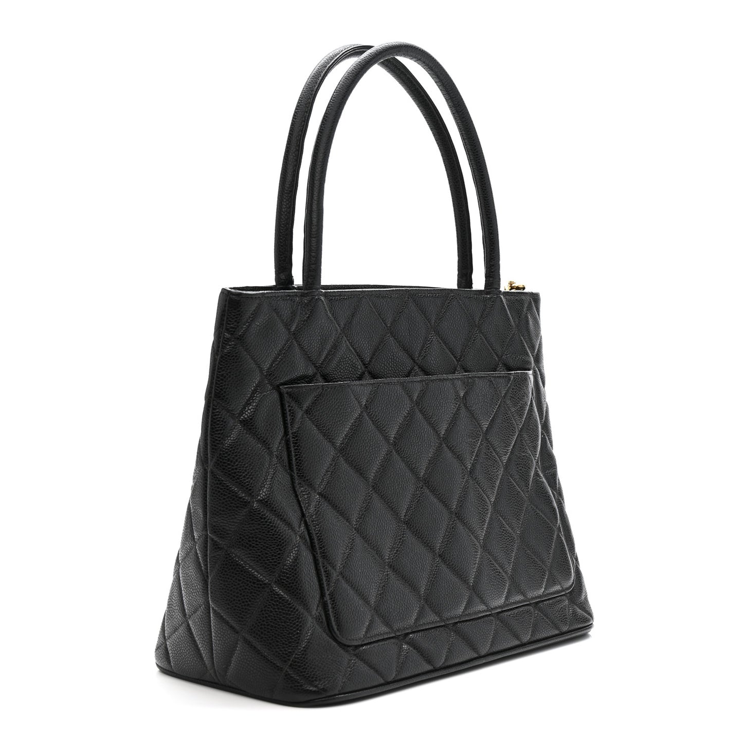 Caviar Quilted Medallion Tote Black