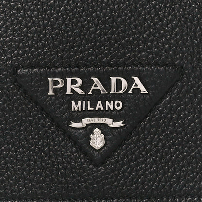 Prada Vitello Daino Soft Flap Crossbody Black 8 of 11