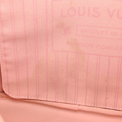 Louis Vuitton Damier Ebene Neo Neverfull MM Rose Ballerine 12 of 13
