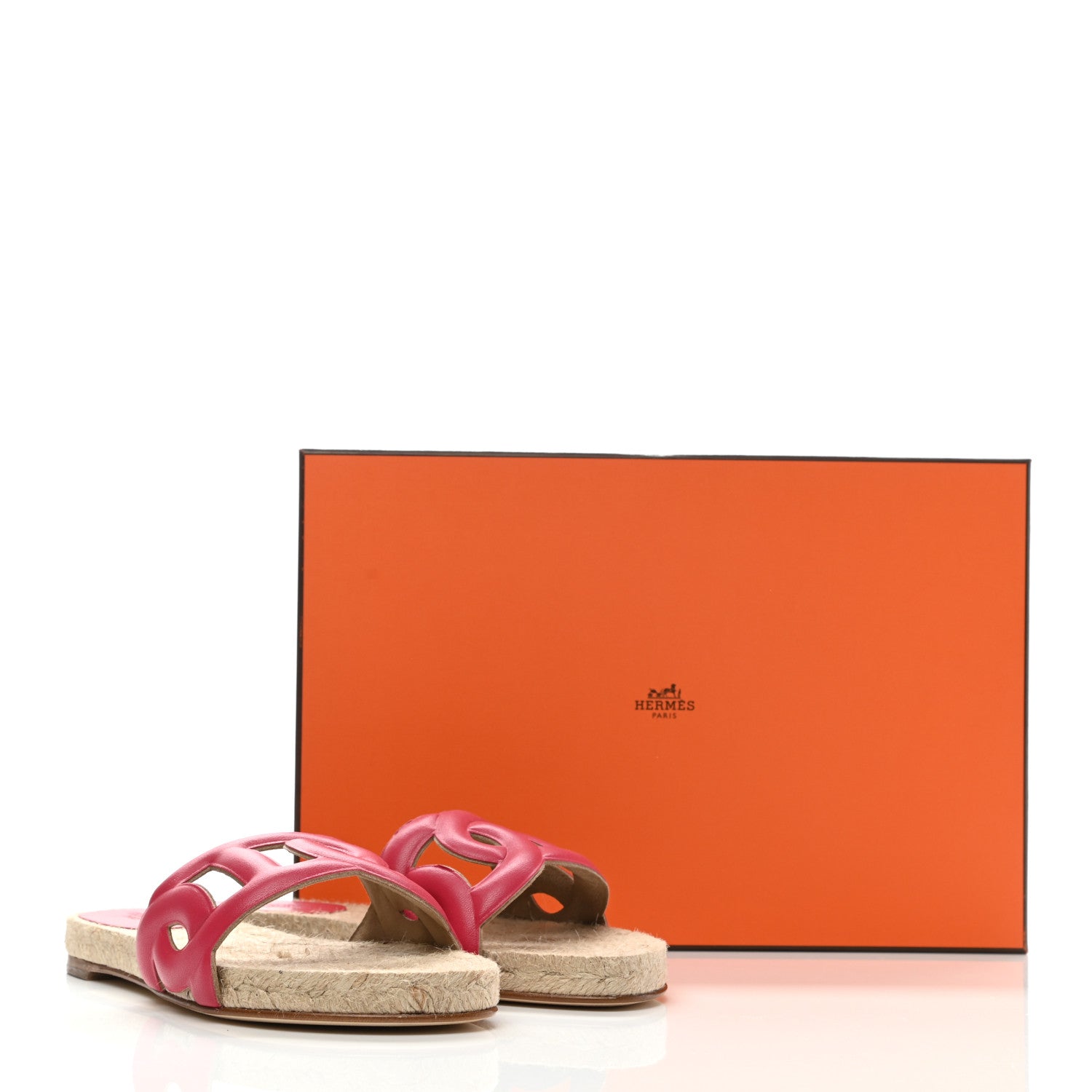 Hermes Nappa Famosa Espadrille Sandals 36 Rosa Framboise 8 of 8