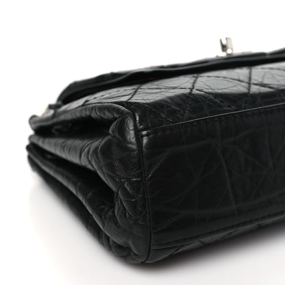 Chanel Aged Calfskin Quilted Accordion Double Flap Black 9 of 13