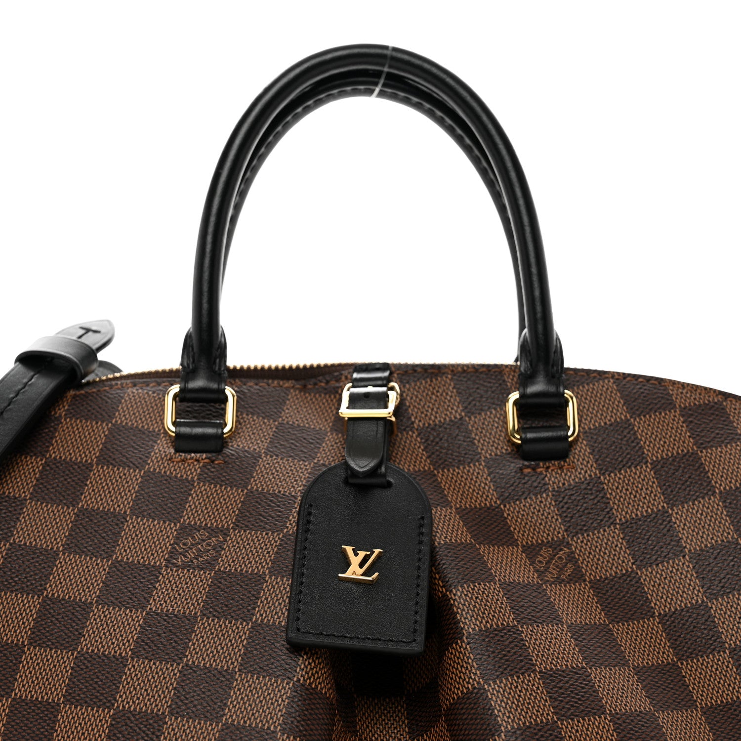 Louis Vuitton Damier Ebene Odeon Tote MM Black 6 of 9