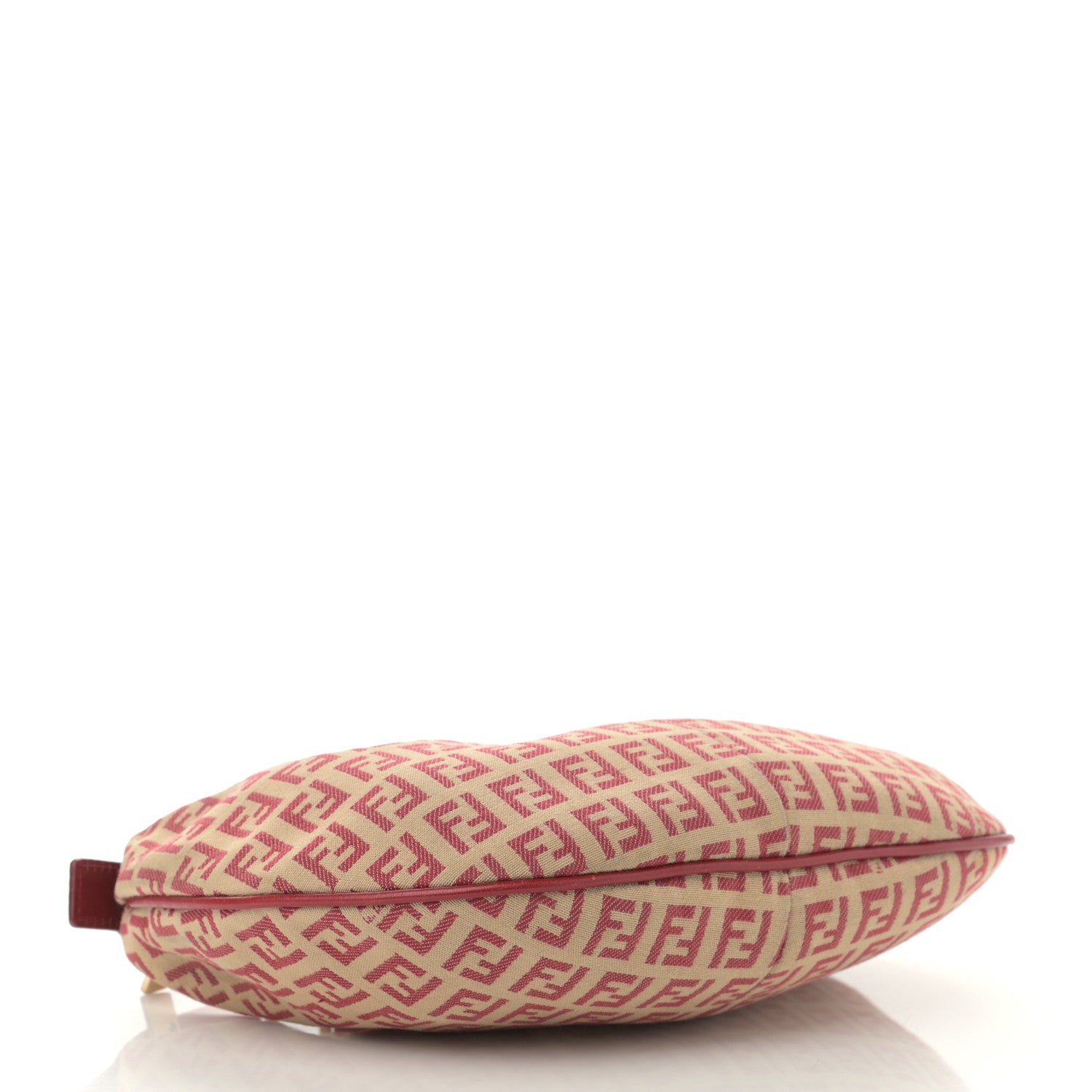 Fendi Zucchino Vitello Hobo Beige Rosso 4 of 11