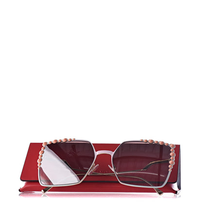 Fendi Square Dots Sunglasses FF 0259/S Gold 9 of 9