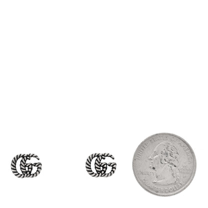 Gucci Sterling Silver Torchon Double G Earrings 2 of 4