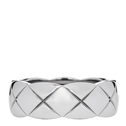 Chanel 18K White Gold Small Coco Crush Ring 52 6 1 of 6