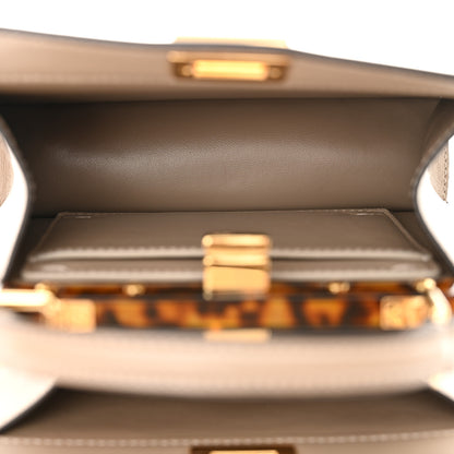Fendi Shiny Nappa Plexiglass Petite Peekaboo I SEE U Satchel Tortora 7 of 11