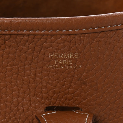 Hermes Taurillon Clemence Evelyne III PM Gold 6 of 11