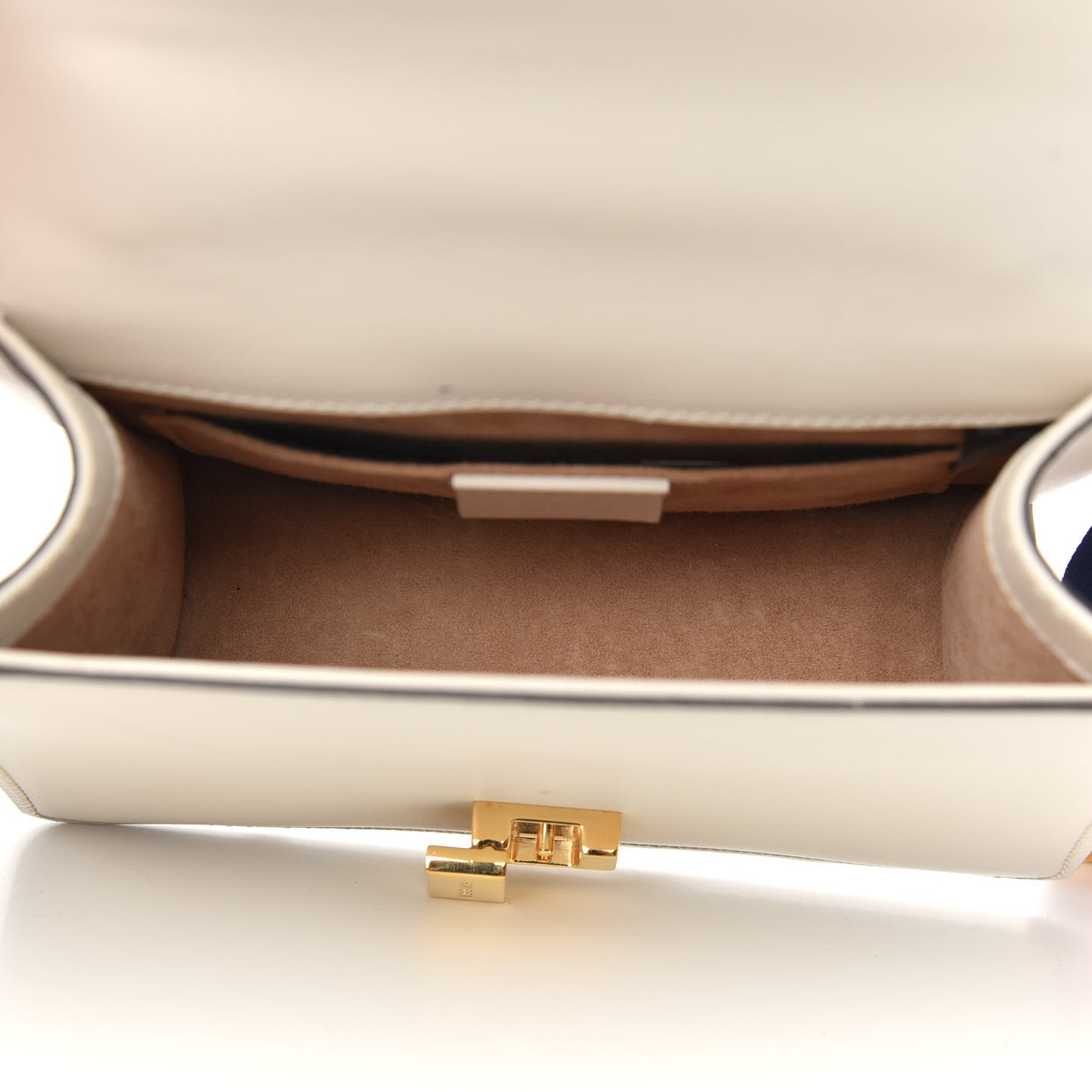 Calfskin Mini Sylvie Chain Shoulder Bag White
