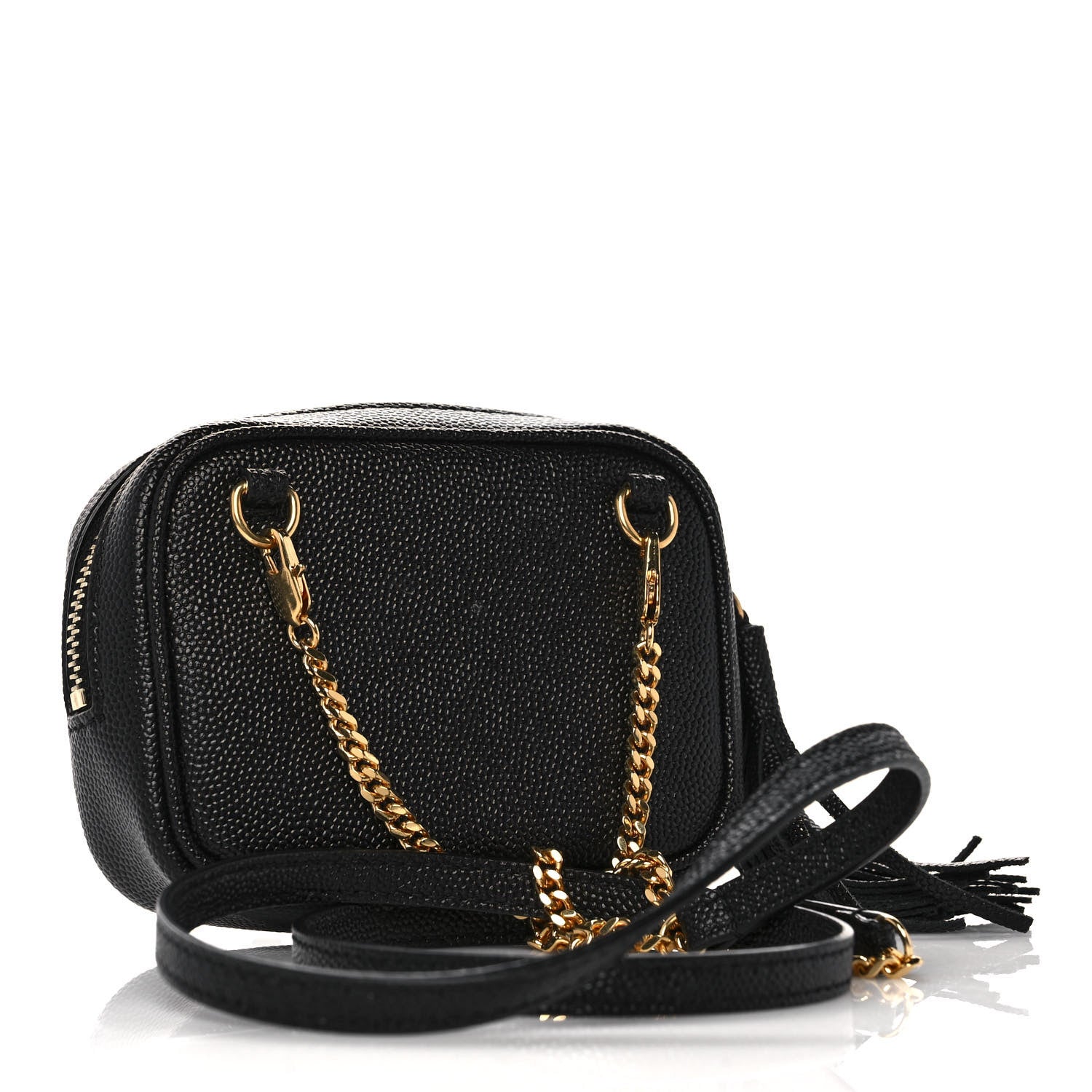 Saint Laurent Grain De Poudre Matelasse Monogram Baby Lou Camera Bag Black 3 of 11