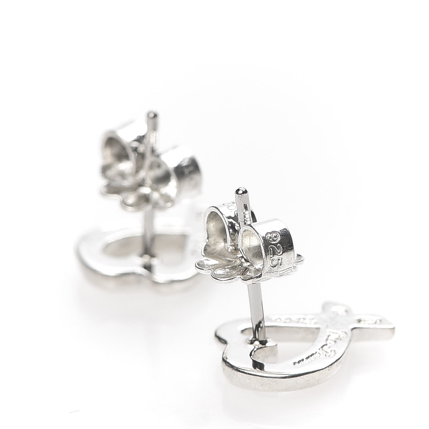 Tiffany Sterling Silver Mini Paloma Picasso Loving Heart Earrings 3 of 5