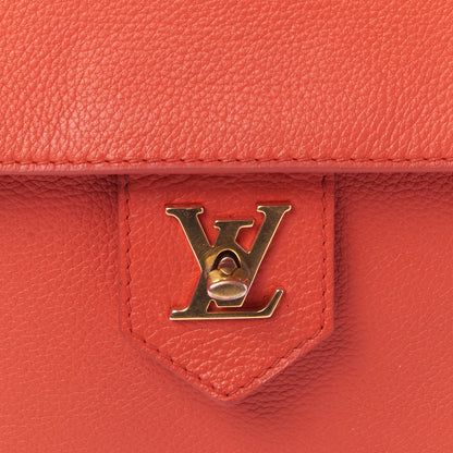 Louis Vuitton Calfskin Lockme PM Rouge 6 of 8