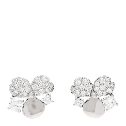 Tiffany Platinum Diamond Paper Flowers Cluster Earrings 1 of 5