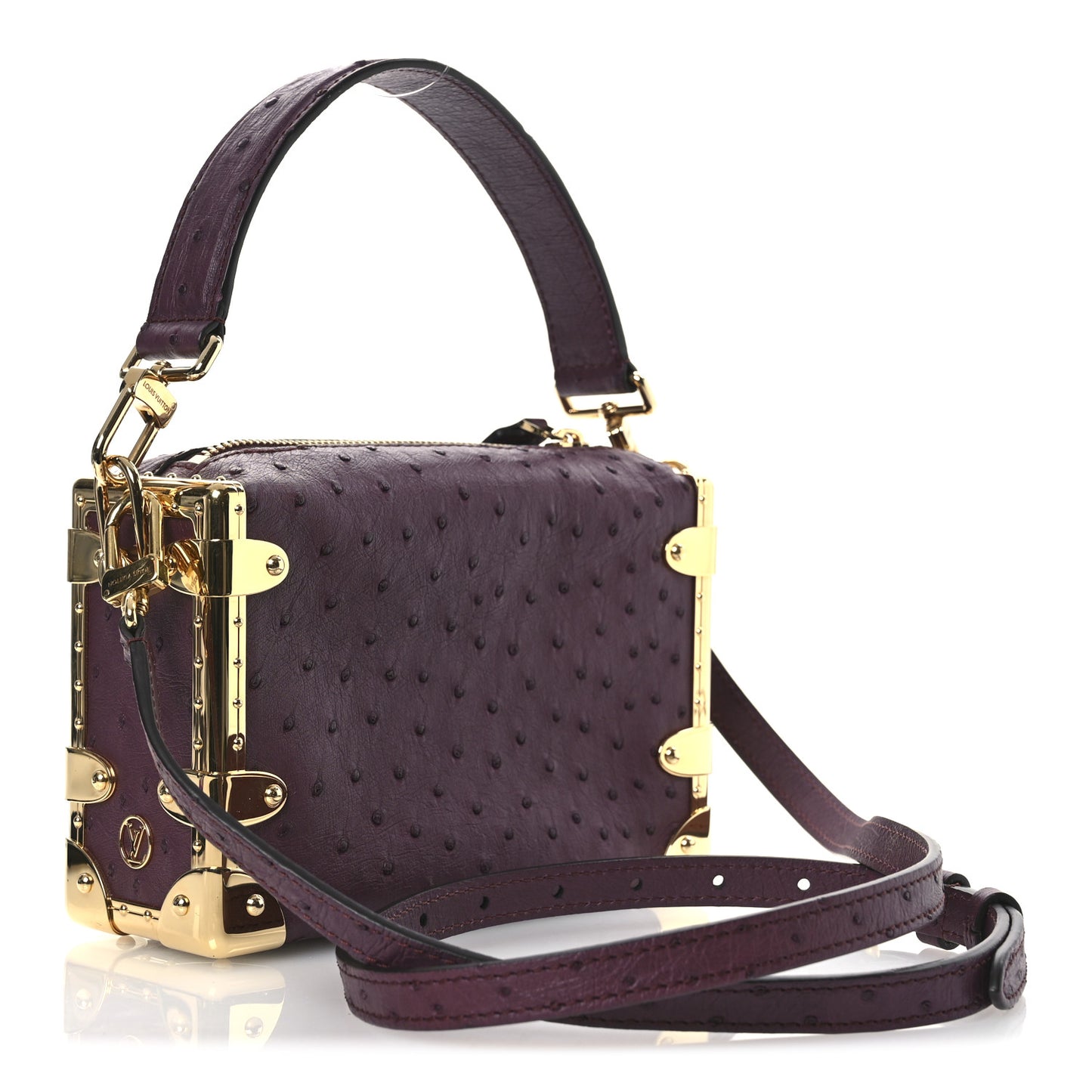 Ostrich Side Trunk PM Bordeaux