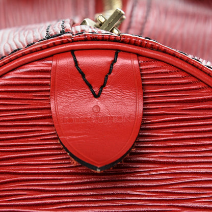 Louis Vuitton Epi Keepall 50 Castillan Red 6 of 10