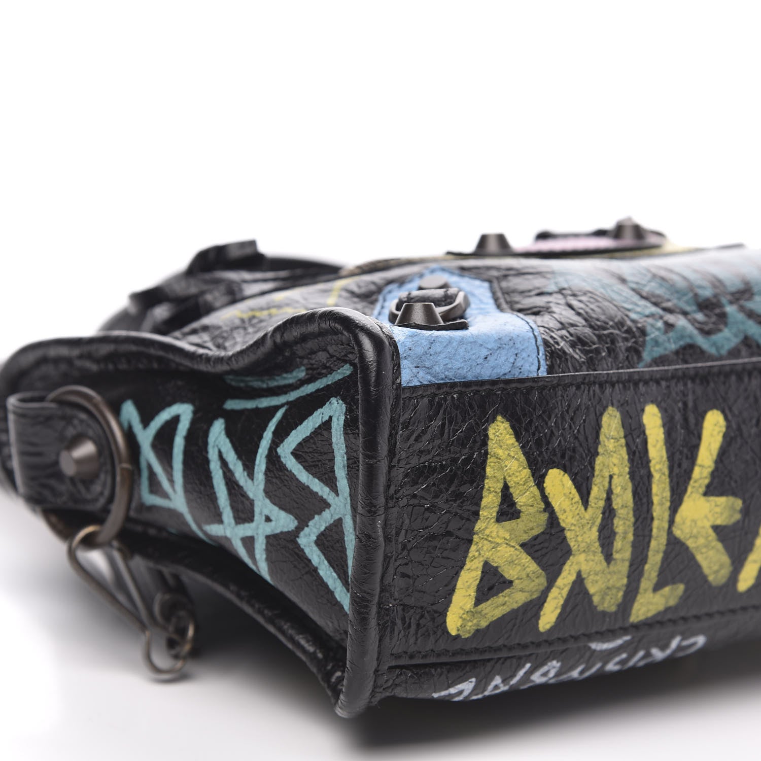 Balenciaga Agneau Arena Graffiti All Over Classic Hardware Mini City Black Multicolor 8 of 9